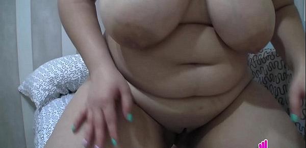  Ugly fat chick masturbating intensely